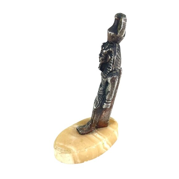 Ancient Egyptian Style Figurine With Stone Base Vintage - Picture 6 of 10